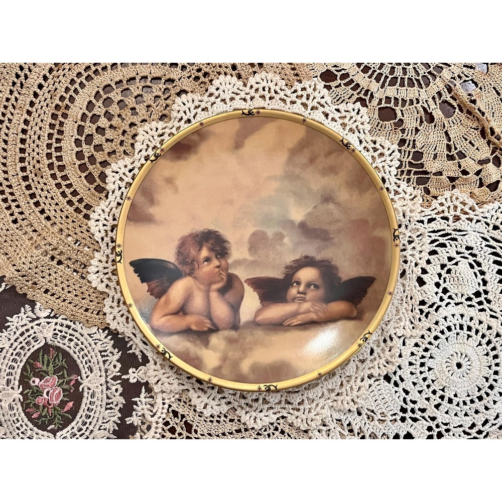 Vintage Angel Cherubs in the Clouds from Heaven Sent Plate Collection Lenox